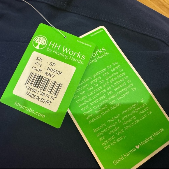 Healing Hands Dark Blue Joggers Womens - Picture 4 of 5